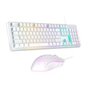 MageGee K1 žična tipkovnica + set miša (bijeli)