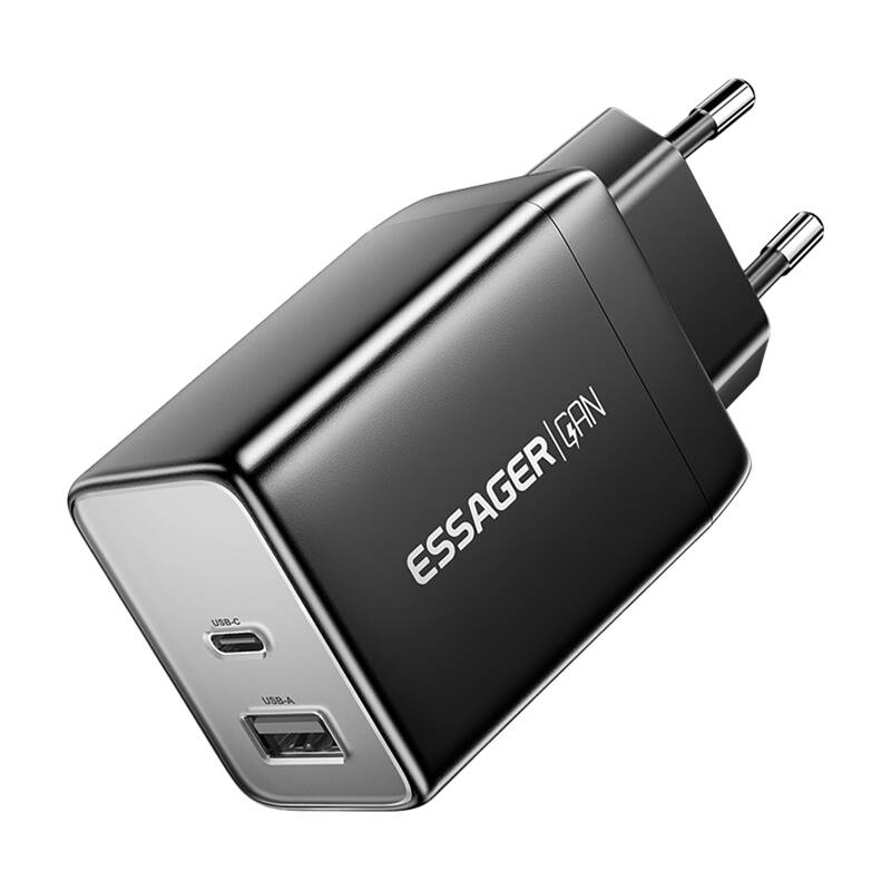 Essager ECT45W-LJB01-Z 45W C+A punjač (crni)