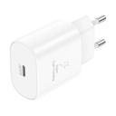 Foneng EU51 USB-C 25W mrežni punjač + USB-C - USB-C kabel (bijeli)