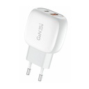 Foneng EU41 USB-C+USB-A 20W punjač + USB-C-USB-C kabel (bijeli)