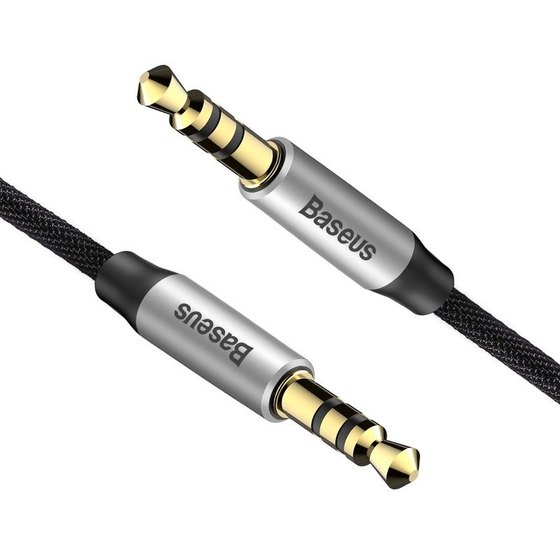 Baseus Yiven Audio Cable Cable 3.5 muški Audio M30 1.5M Silver+ Black