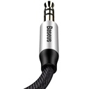 Baseus Yiven Audio Cable Cable 3.5 muški Audio M30 1.5M Silver+ Black