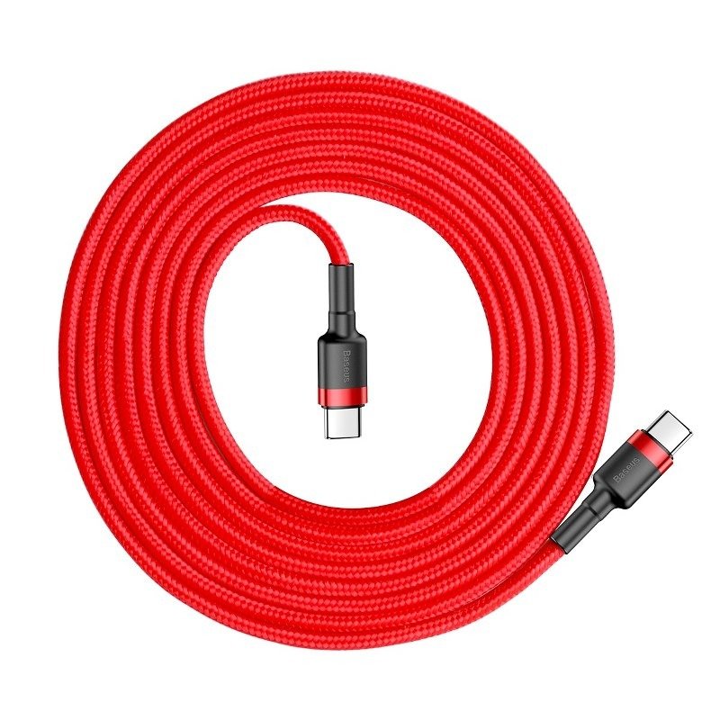 Baseus Cafule PD2.0 60W bljeskalica za punjenje USB za Type-C kabel (20V 3A) 2m crvena