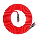 Baseus Cafule PD2.0 60W bljeskalica za punjenje USB za Type-C kabel (20V 3A) 2m crvena