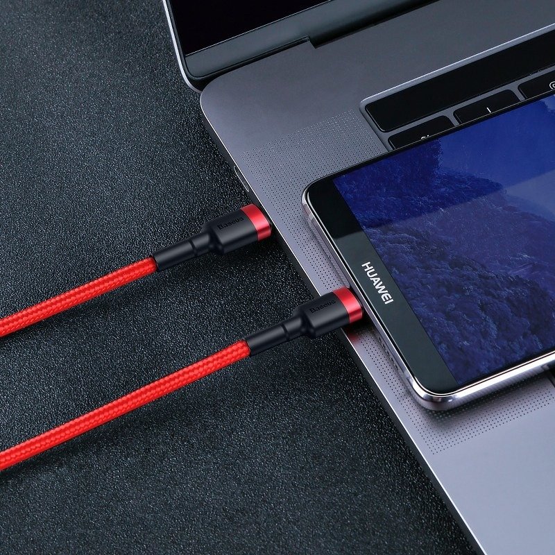 Baseus Cafule PD2.0 60W bljeskalica za punjenje USB za Type-C kabel (20V 3A) 2m crvena