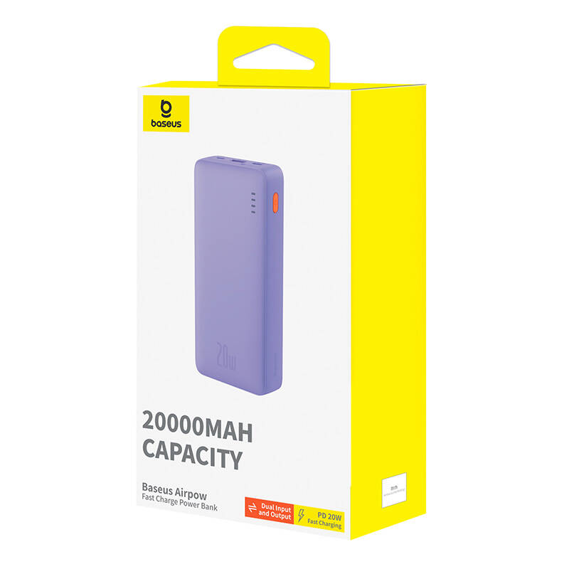 Baseus Airpow 20000mAh 20W power bank (ljubičasta)