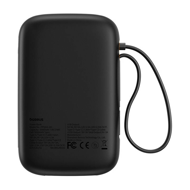 Powerbank Baseus QPow 2 10000mAh 30W 2xUSB-C (crna)