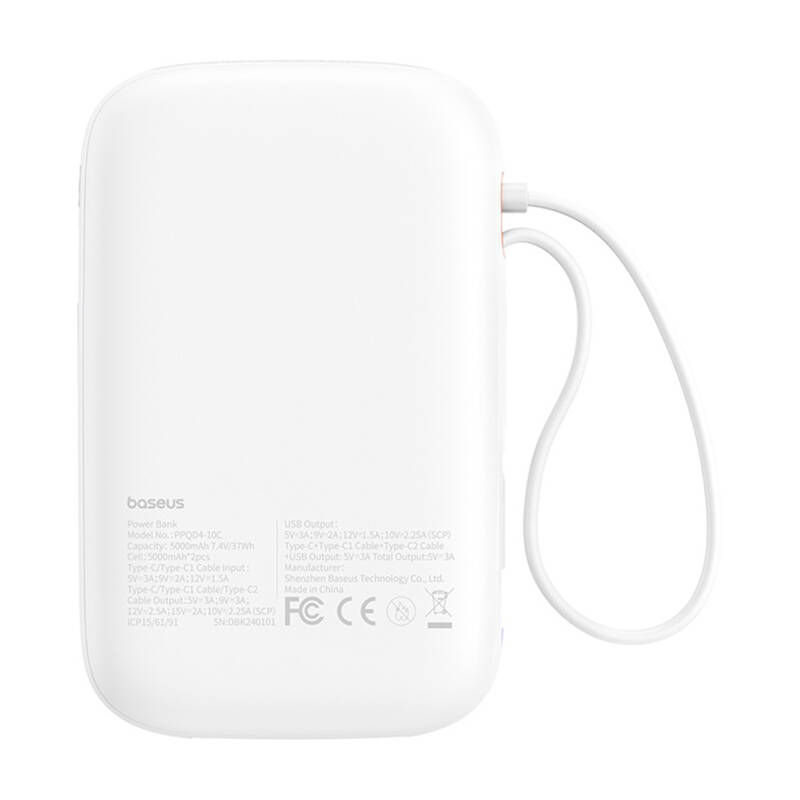 Baseus QPow 2 10000mAh 30W powerbank (bijeli)