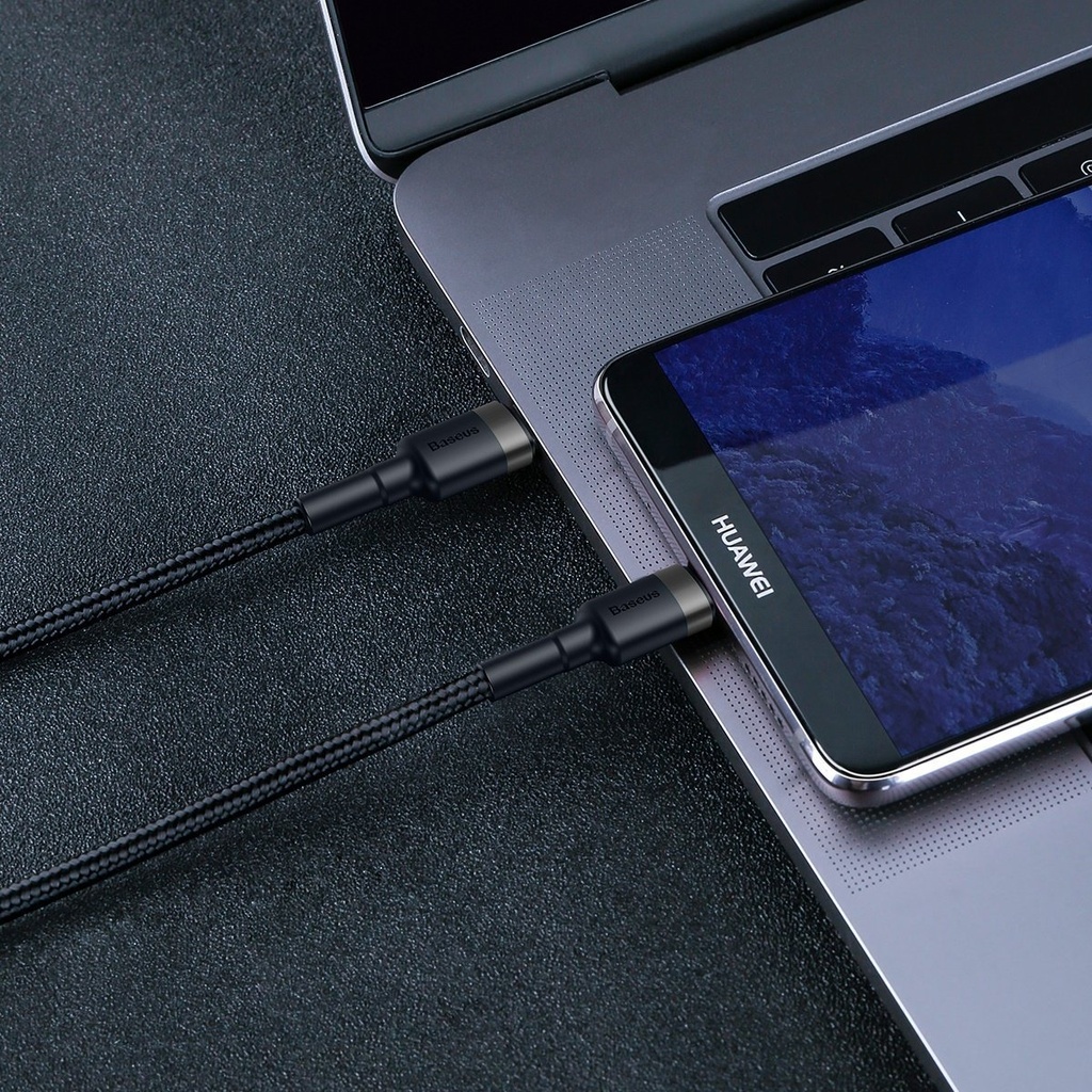 Baseus Cafule PD2.0 60W bljeskalica za punjenje USB za Type-C kabel (20V 3A) 2m siva+crna