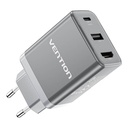 Vention FJAH0-EU USB(C+A)+HDMI GaN mrežni punjač (60W/5W/4K@60Hz) (sivo)