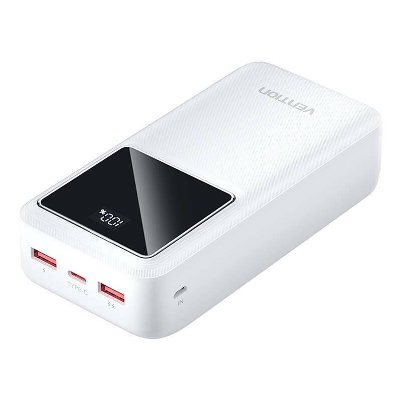 Powerbank Vention FHMW0 30000 mAh, 22,5 W (bijeli)