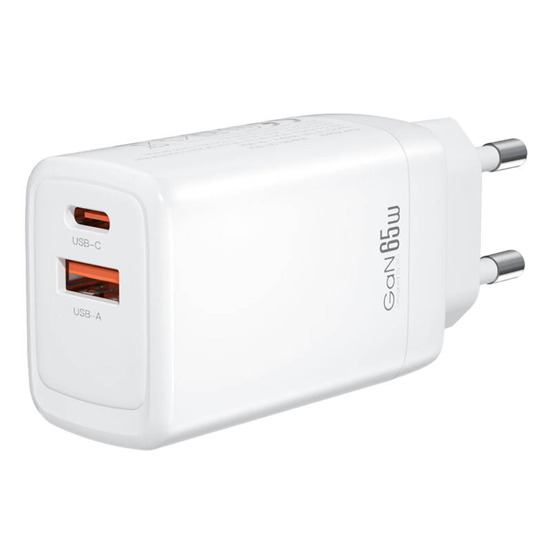 Zidni punjač XO CE17, 65W, 1x USB-C, 1x USB-A