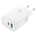 Zidni punjač XO CE30, 30W, 1x USB-C, 1x USB-A