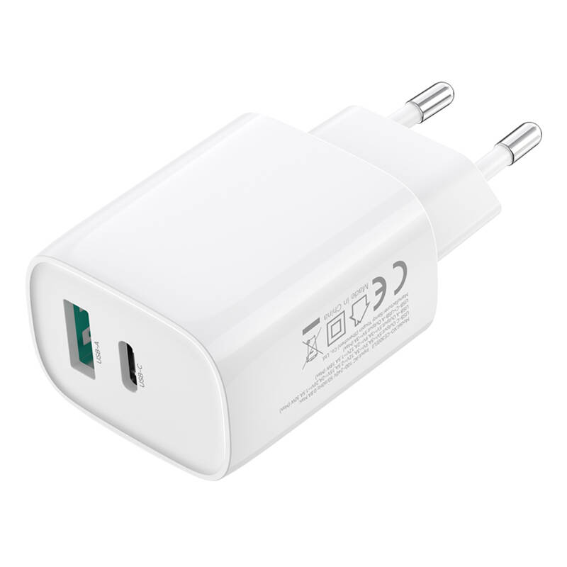 Zidni punjač XO CE30, 30W, 1x USB-C, 1x USB-A