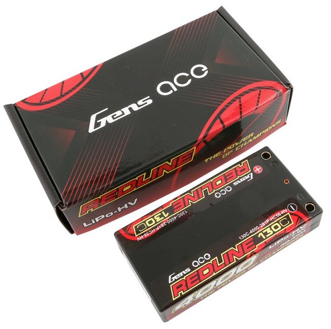 Lipo baterija Gens Ace Redline Series 4000mAh 7.6V 130C 2S1P HardCase HV