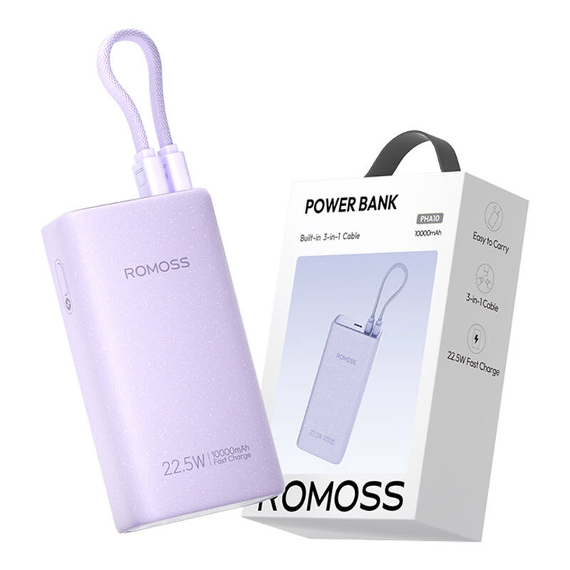 Romoss PHA10 10000mAh 22.5W Powerbank (ljubičasta)