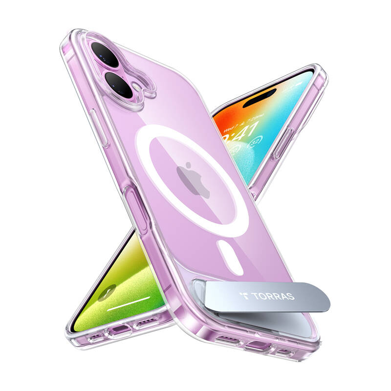 Torras Pstand Series Case za iPhone 16 (prozirna)