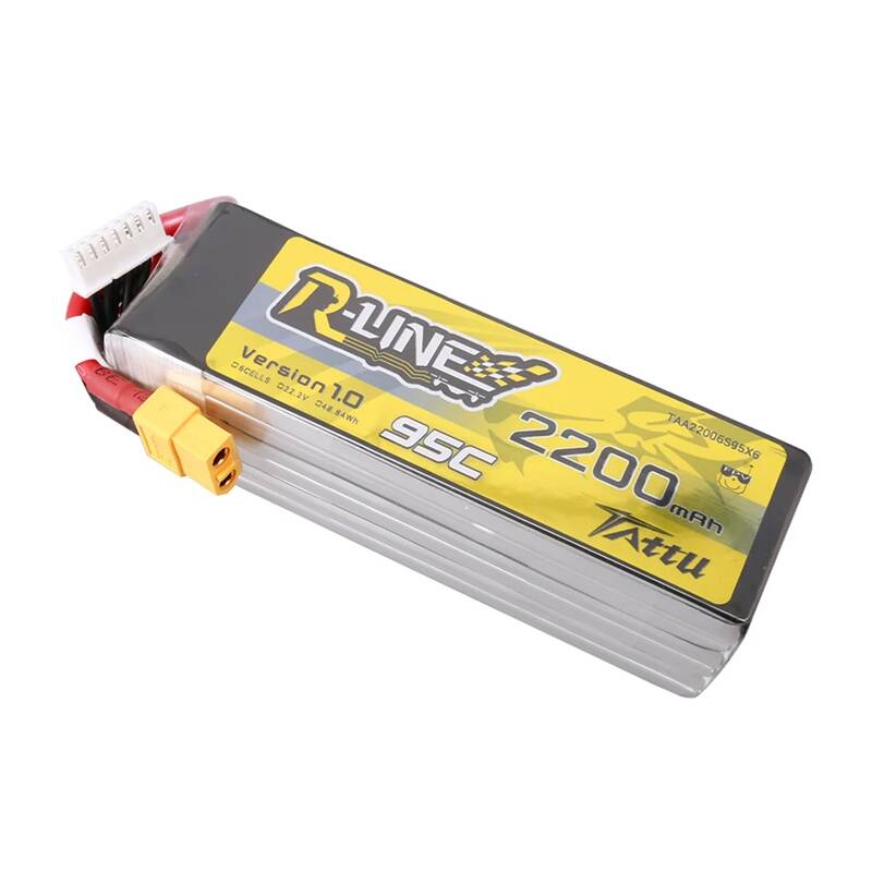 Lipo Tattu R-Line 22,2 V 2200 mAh 6S 95C baterija s XT60 konektorom