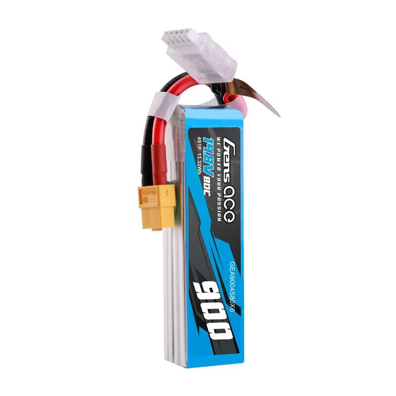 Lipo Gens Ace 900mAh 14.8V 80C 4S1P baterija s XT60 konektorom