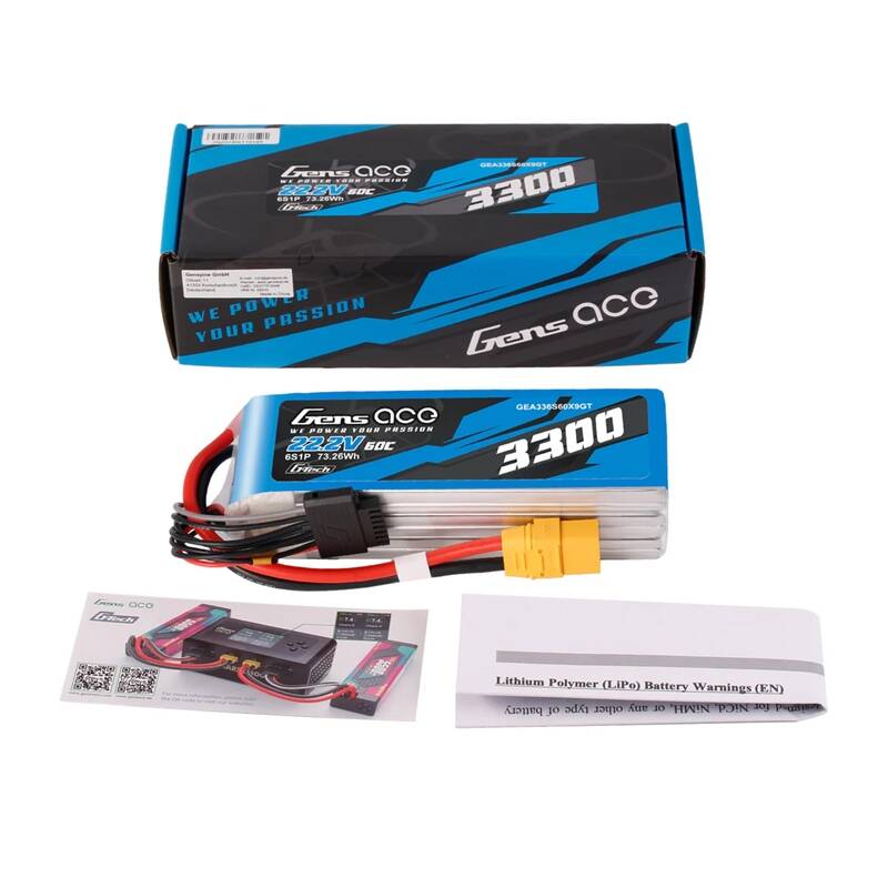 Akumulator Lipo Gens Ace G-Tech 3300mAh 22.2V 60C 6S1P XT90