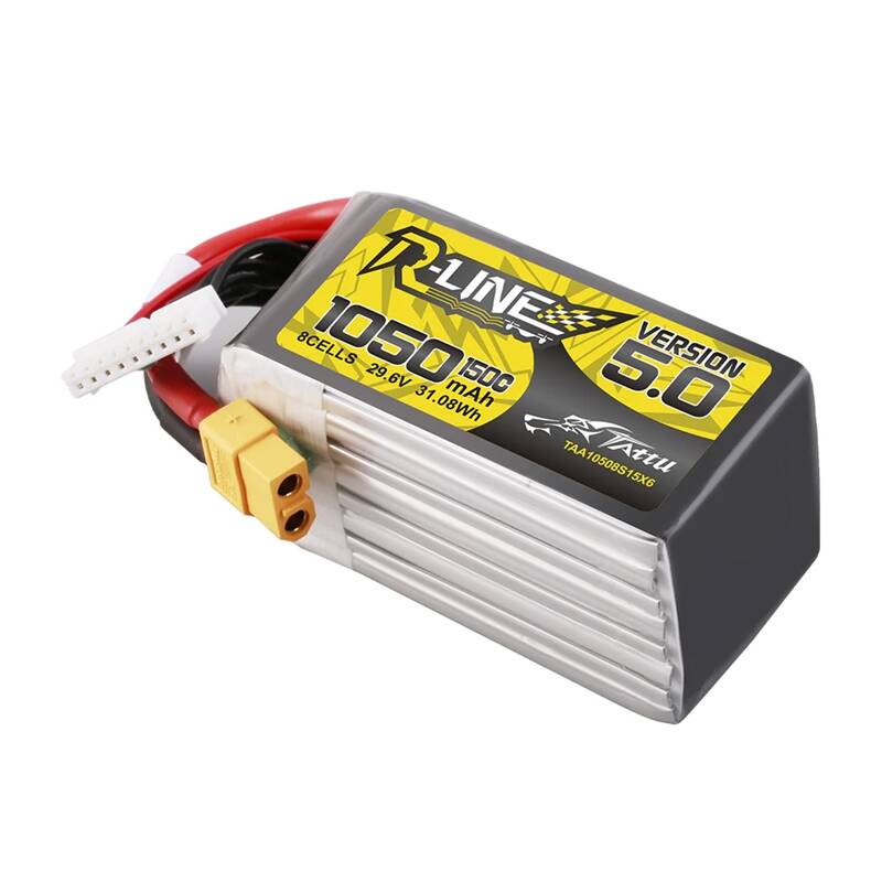 Lipo Tattu R-Line verzija 5.0 1050mAh 29.6V 8S 150C baterija s XT60 konektorom