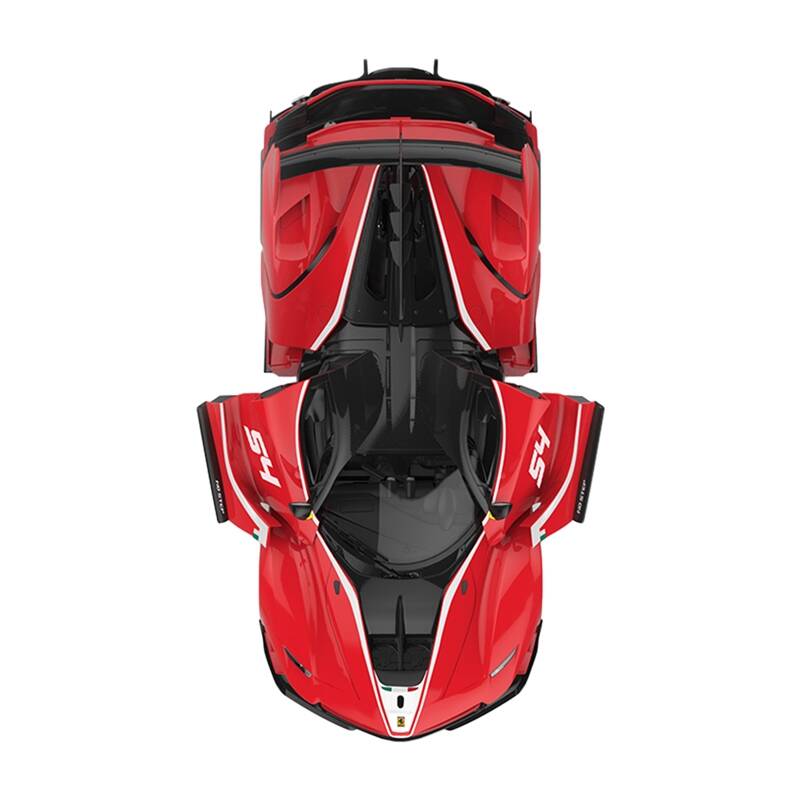 RASTAR Ferrari 1:18 FXXK RC automobil na daljinsko upravljanje za samostalnu montažu (crveni)