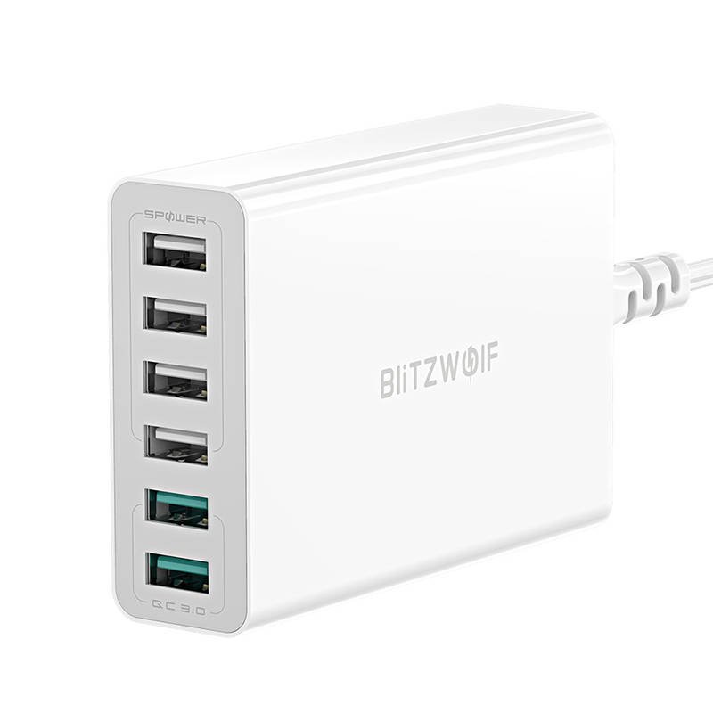 Punjač 6x USB Blitzwolf BW-S15, QC 3.0, 60 W (bijeli)