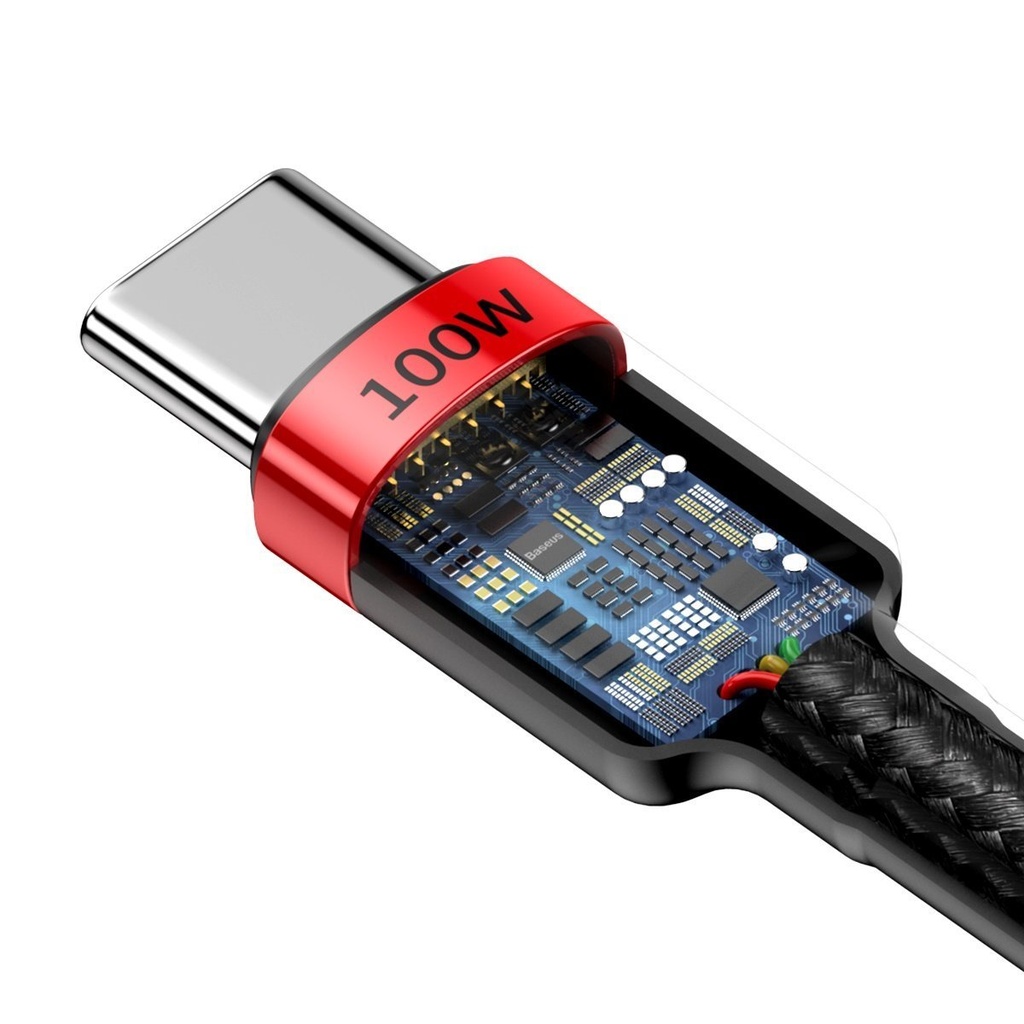 Baseus Cafule PD2.0 100W bljeskalica za punjenje USB za Type-C kabel (20V 5A) 2m crvena+crna
