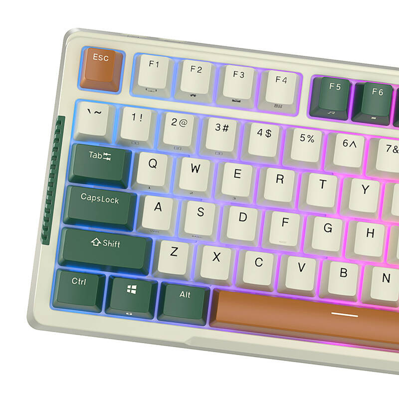 Bežična mehanička tipkovnica Royal Kludge RKH81 RGB, Sky Cyan Switch (Green)