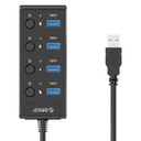 Orico USB 3.0. Hub sa prekidačima, 5x USB (crni)