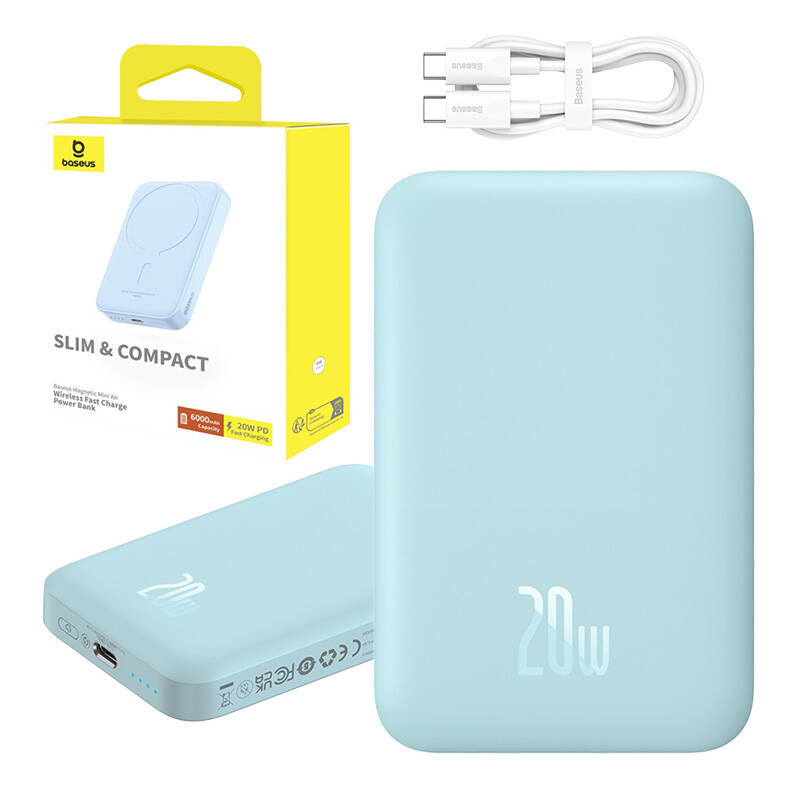 Powerbank Mini Baseus 6000 Mah 20W (plava)