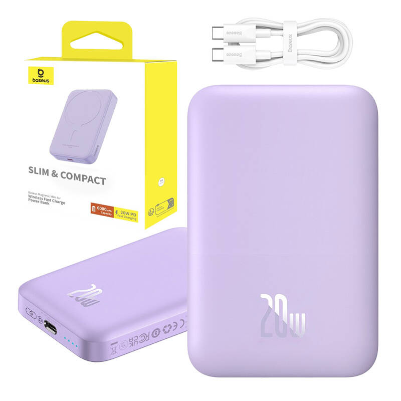 Powerbank Mini Baseus 6000 Mah 20W (ljubičasta)