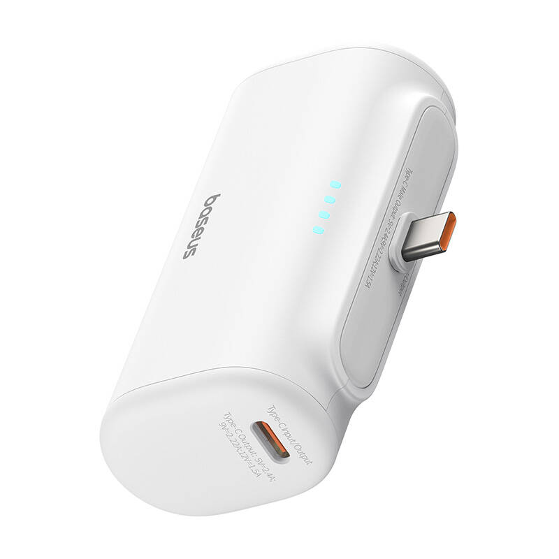 PowerBank Baseus Compact 5000Mah, 20W, USB-C (White)