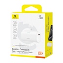 PowerBank OS-Baseus Compact IP 5000Mah 20W (bijelo)