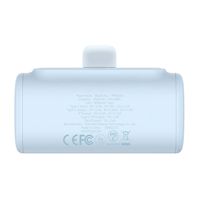 PowerBank OS-Baseus Compact IP 5000Mah 20W (plava)