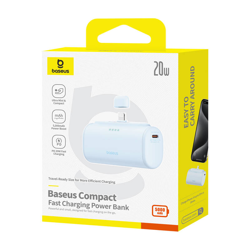 PowerBank OS-Baseus Compact IP 5000Mah 20W (plava)