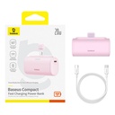 PowerBank OS-Baseus Compact IP 5000Mah 20W (ružičasta)