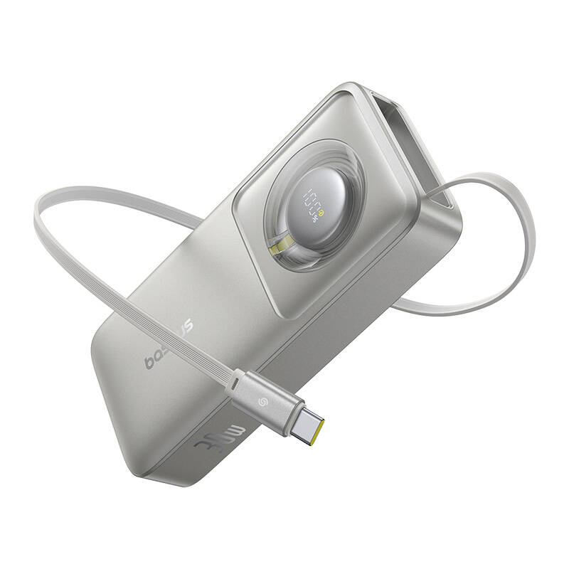 PowerBank Baseus OS Free2Pull 10000mah 30W +kabel (siva)