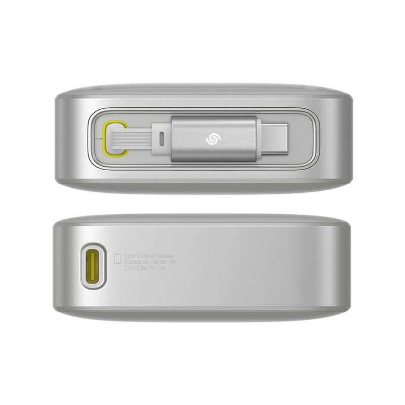 PowerBank Baseus OS Free2Pull 10000mah 30W +kabel (siva)