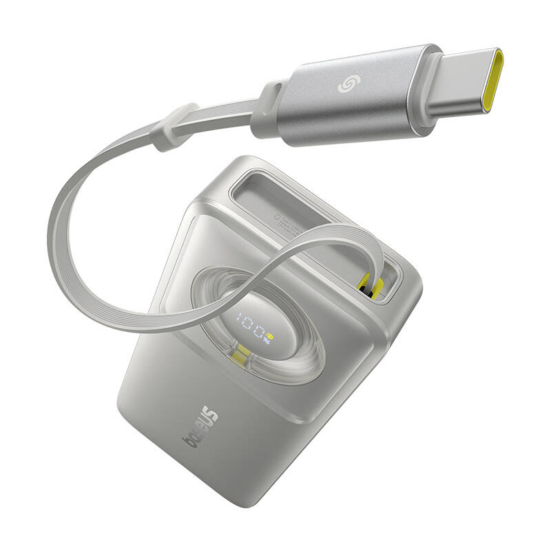 PowerBank Baseus OS Free2Pull 10000mah 30W +kabel (siva)