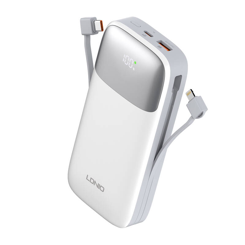 PowerBank LDNIO PQ20 22.5W 20.000Mah USB-C, Lightning (White)