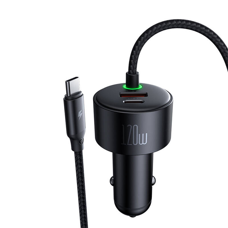 McDodo CC-0370 punjač automobila, USB-C, Lightning, 120W, uvlačivi kabeli