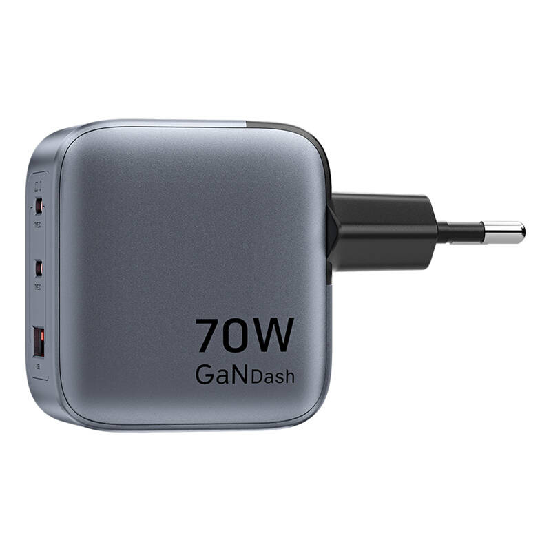 Gan ventin usb-c+c+a 70W punjač (sivi)
