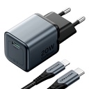 GAN VENTENS USB-C 20W punjač + USB-C-L 1M kabel (sivi)