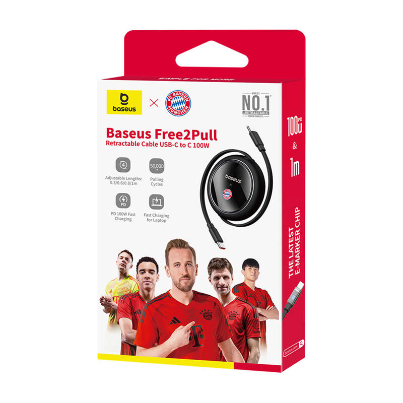 Baseus USB-C do USB-C 100W kabela za punjenje (crno) Bayern Edition