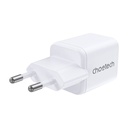Zidni punjač Choetech PD30W Dual Portovi 1C1A (bijeli)