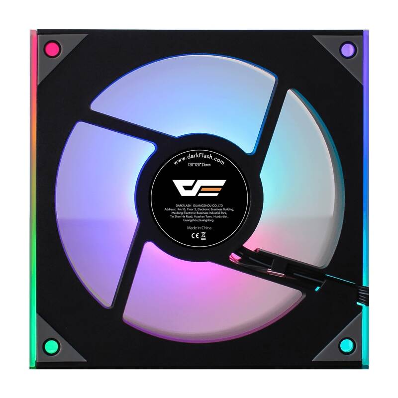 DarkFlash DM8 ArgB ventilator za hlađenje (crni)
