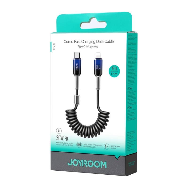 Kabel USB-C Lightning Joyroom S-A43 30W 1,5m Czarny