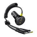 60W Baseus USB-C punjač automobila + Lightning kabel (crni)