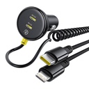 60W Baseus USB-C punjač automobila + Lightning kabel (crni)